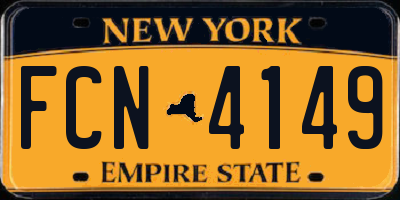 NY license plate FCN4149