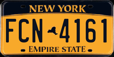 NY license plate FCN4161