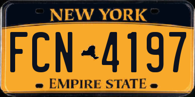 NY license plate FCN4197