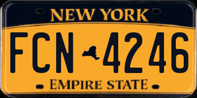 NY license plate FCN4246