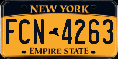 NY license plate FCN4263