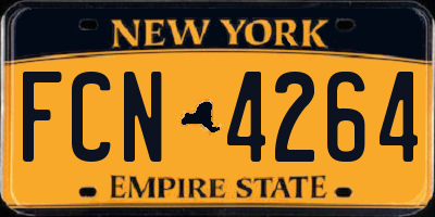 NY license plate FCN4264
