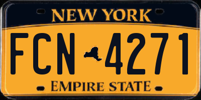 NY license plate FCN4271