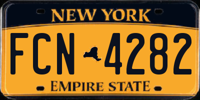 NY license plate FCN4282