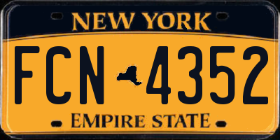 NY license plate FCN4352