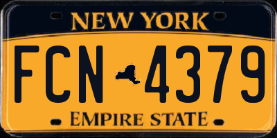 NY license plate FCN4379
