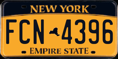 NY license plate FCN4396