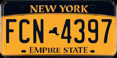 NY license plate FCN4397