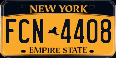 NY license plate FCN4408