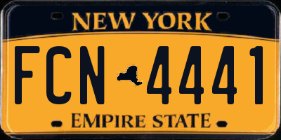 NY license plate FCN4441