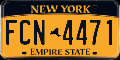 NY license plate FCN4471
