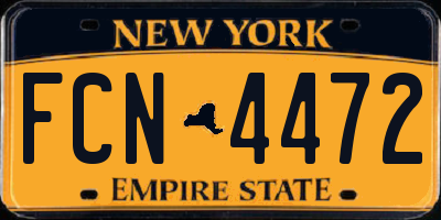 NY license plate FCN4472