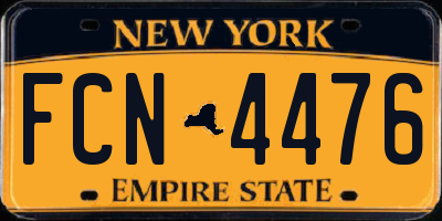 NY license plate FCN4476