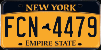 NY license plate FCN4479