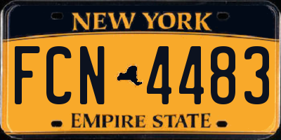 NY license plate FCN4483