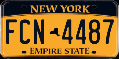 NY license plate FCN4487