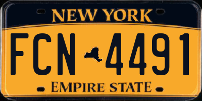 NY license plate FCN4491