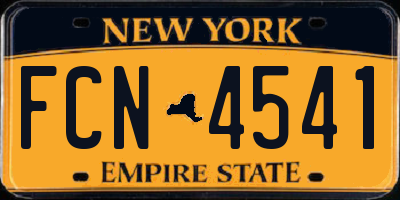 NY license plate FCN4541