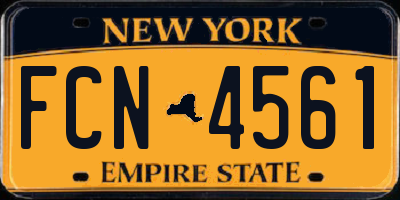 NY license plate FCN4561