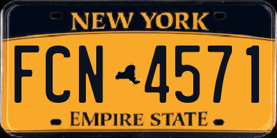 NY license plate FCN4571