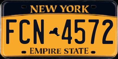 NY license plate FCN4572