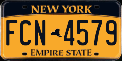 NY license plate FCN4579