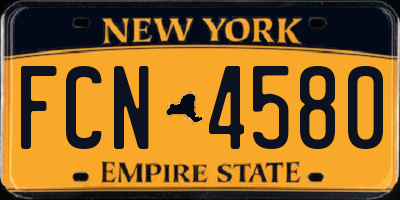 NY license plate FCN4580