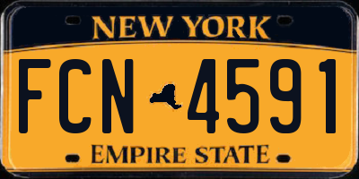 NY license plate FCN4591