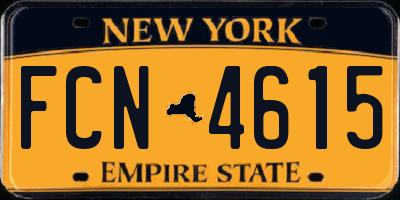 NY license plate FCN4615