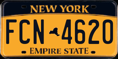 NY license plate FCN4620