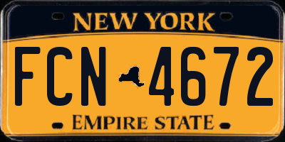 NY license plate FCN4672