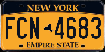 NY license plate FCN4683