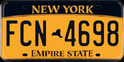 NY license plate FCN4698