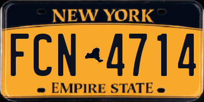 NY license plate FCN4714