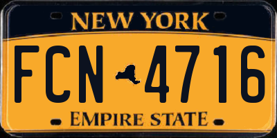 NY license plate FCN4716