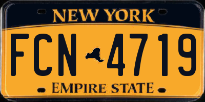 NY license plate FCN4719
