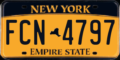 NY license plate FCN4797