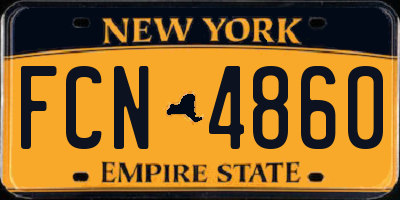 NY license plate FCN4860