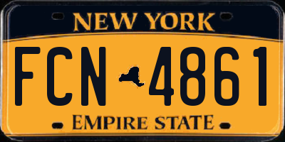 NY license plate FCN4861