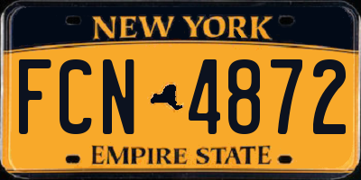 NY license plate FCN4872