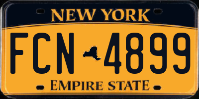 NY license plate FCN4899