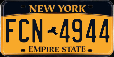 NY license plate FCN4944