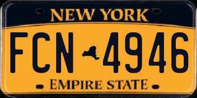 NY license plate FCN4946