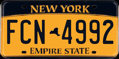 NY license plate FCN4992