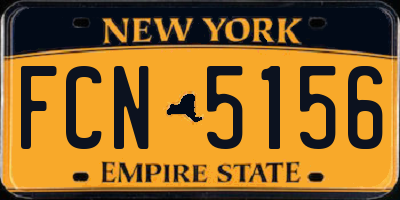 NY license plate FCN5156