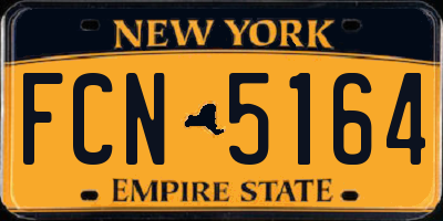 NY license plate FCN5164