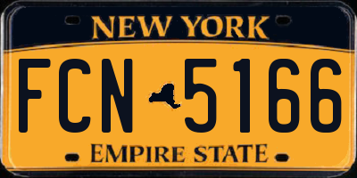 NY license plate FCN5166