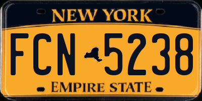 NY license plate FCN5238