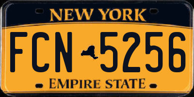 NY license plate FCN5256