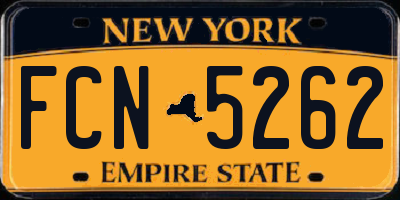 NY license plate FCN5262